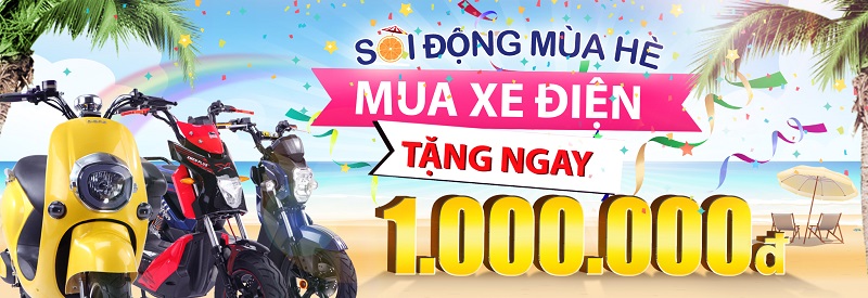 Tưng bừng siêu khuyến mãi chào hè 2017 – Giảm ngay 1.000.000 Đ khi mua xe tại Thế giới xe điện.