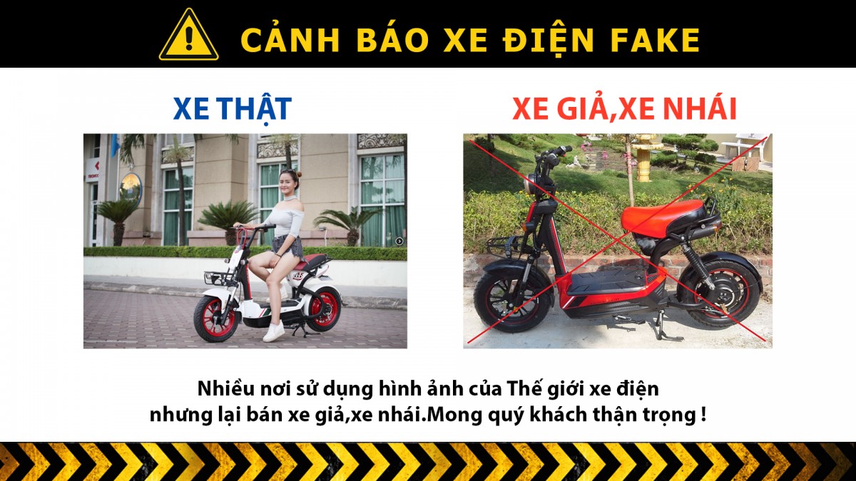 BÁO ĐỘNG :  Xe điện chính hãng bị đánh cắp hình ảnh để bán xe giả , nhái ,kém chất lượng.