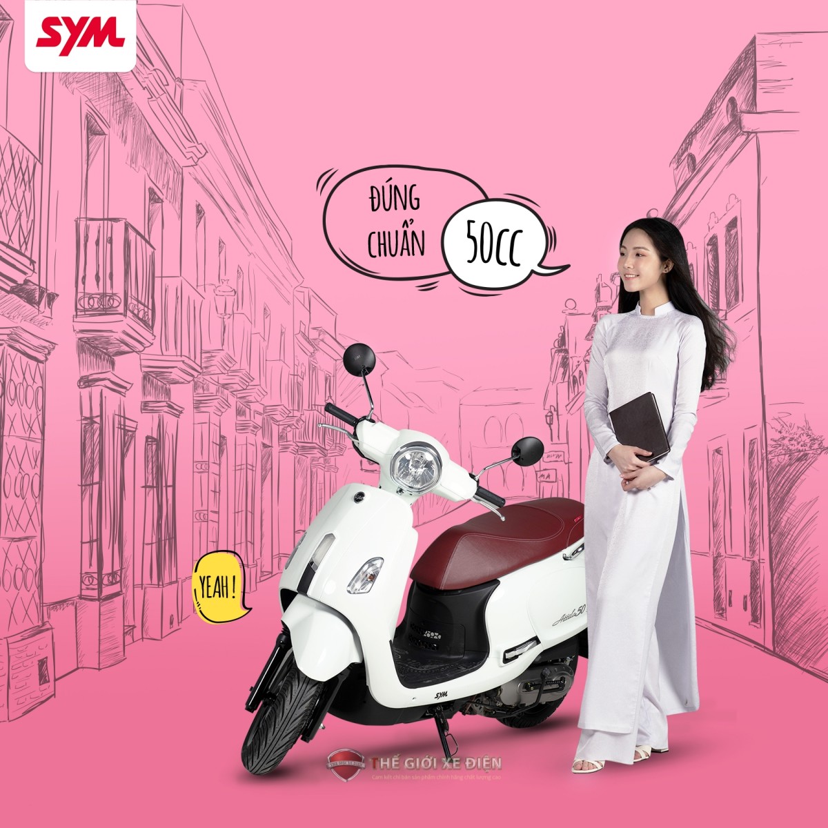 SYM Attila 50cc - Thanh lịch, sang trọng