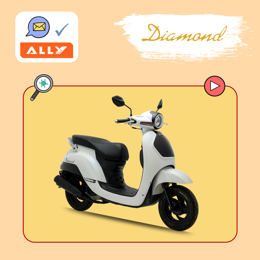 Lướt nhẹ tênh cùng xe ga 50cc Diamond Ally 